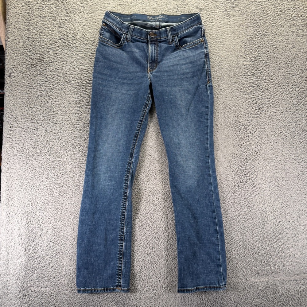 Wrangler Ultimate Riding Willow Jeans Women 12 Blue Cotton Denim Bootcut Western
